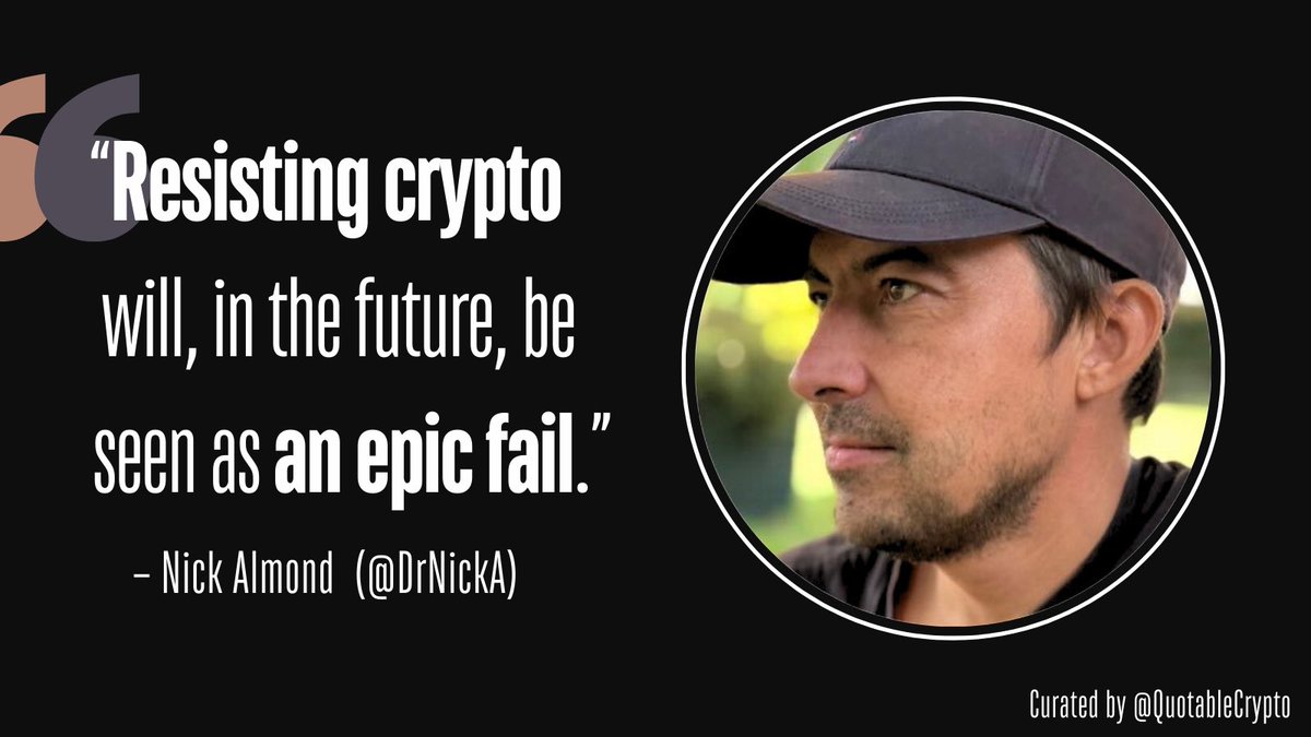 👉🏼 Truth, as crypto continues to establish itself as a new asset class...  👉🏼 ESSENTIAL FOLLOW: @DrNickA