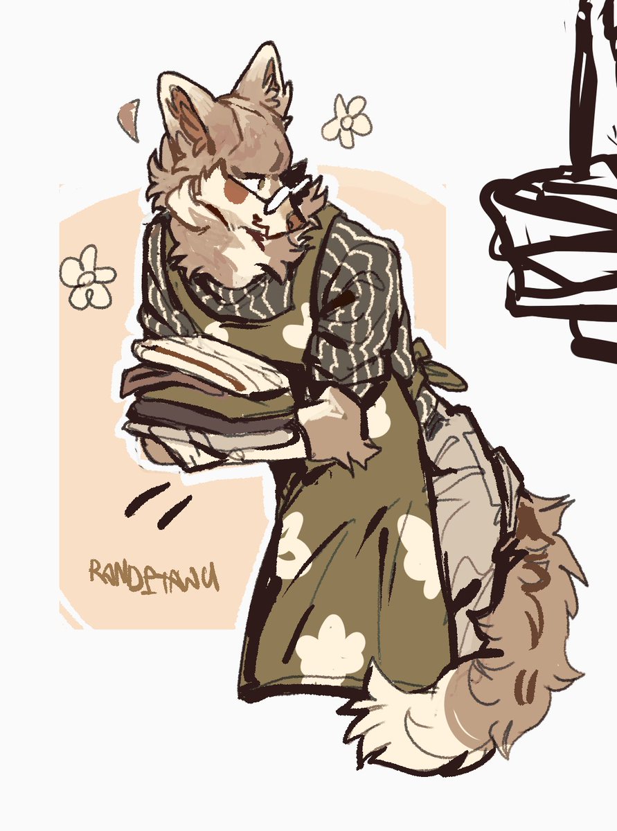 randitawu's tweet image. i was stressed so i made Fao a housewife