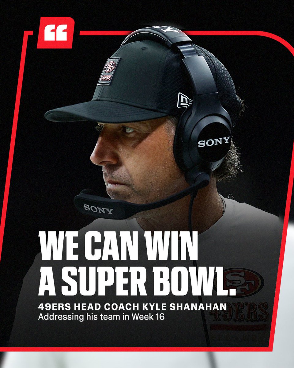 espn's tweet image. Kyle Shanahan took a different approach to 2025 -- and it has the San Francisco 49ers two games away from the Super Bowl 🏆

Read more 👉  spr.ly/6013C2cGx