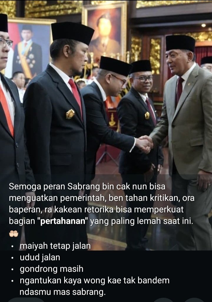 Pesan buatmu anake mbah nun