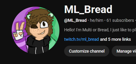 ml_breadd's tweet image. i realize if i upload a half decent video with an appealing thumbnail and title i can very easily get 100 subs (this was 60 yesterday btw)