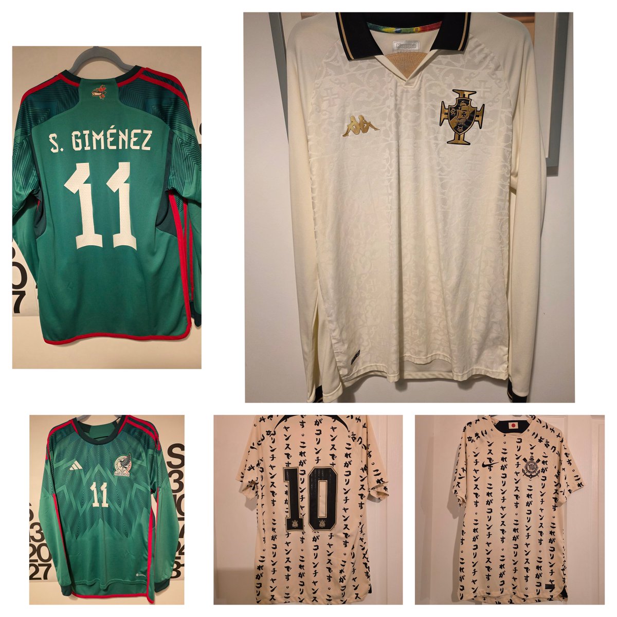 JustFballShirts's tweet photo. @shirt_x All large and in very good condition.

Mexico - £35
Corinthians with 10 print - £60
Vasco de Gama - £50 https://t.co/KQ2Q9oghWT