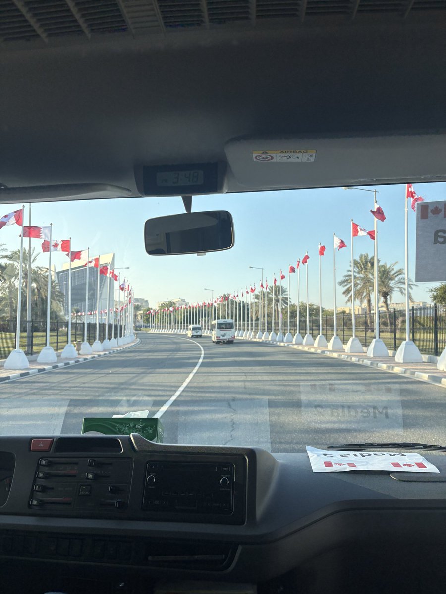 The Qataris have splashed the maple leaf all over Doha including the largest i’ve ever seen projected onto a huge building  🇨🇦