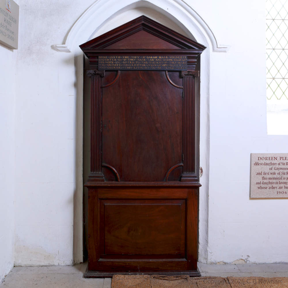 cbnewham's tweet photo. The Lady in the Mahogany Case

Hidden in a corner of Stow Bardolph church (Norfolk) stands one of England's most extraordinary monuments - Sarah Hare (d.1744) preserved forever in wax. https://t.co/g68hx7c1Ko
