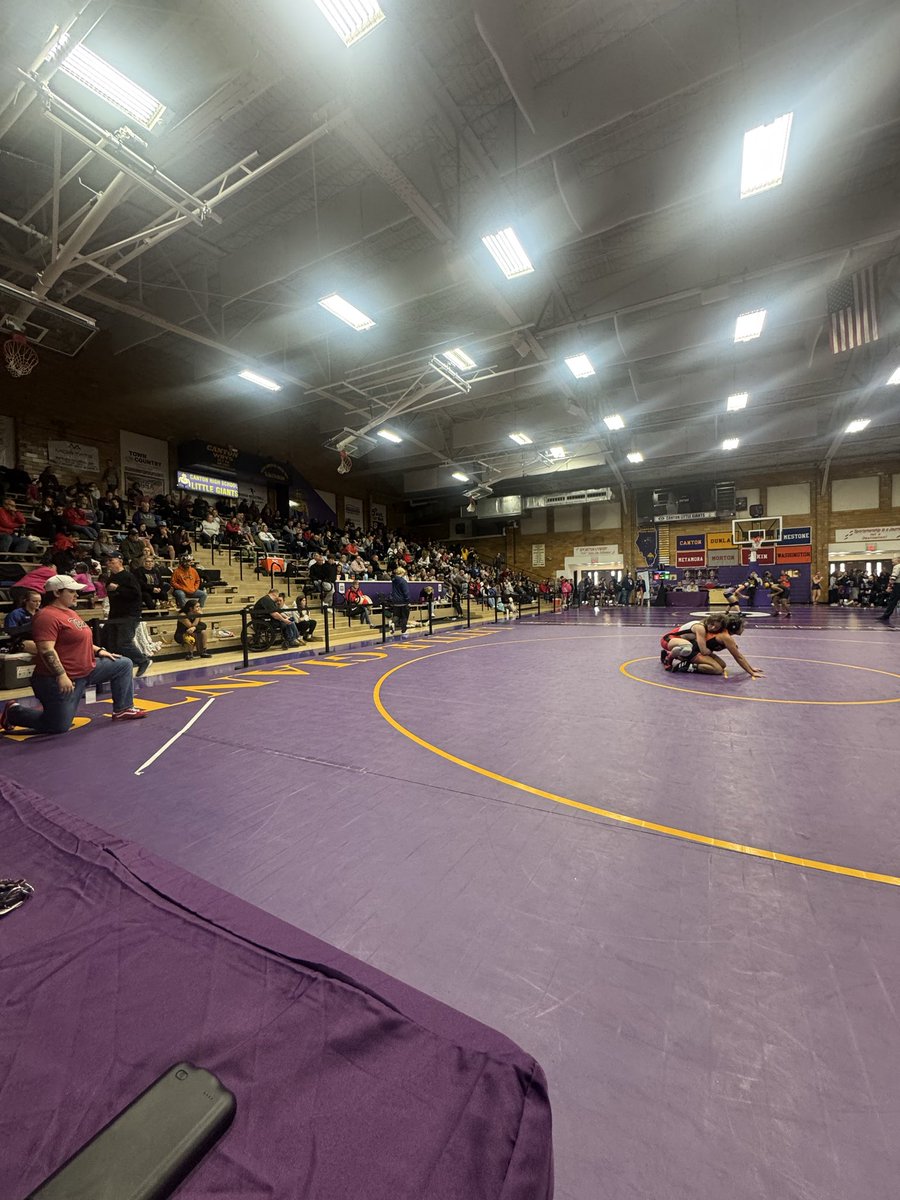 CantonActivity's tweet image. Great competition among 33 schools today at the 2nd Annual Canton Girls Wrestling Invitational held  at the historic Alice Ingersoll Gymnasium.  #LittleGiants