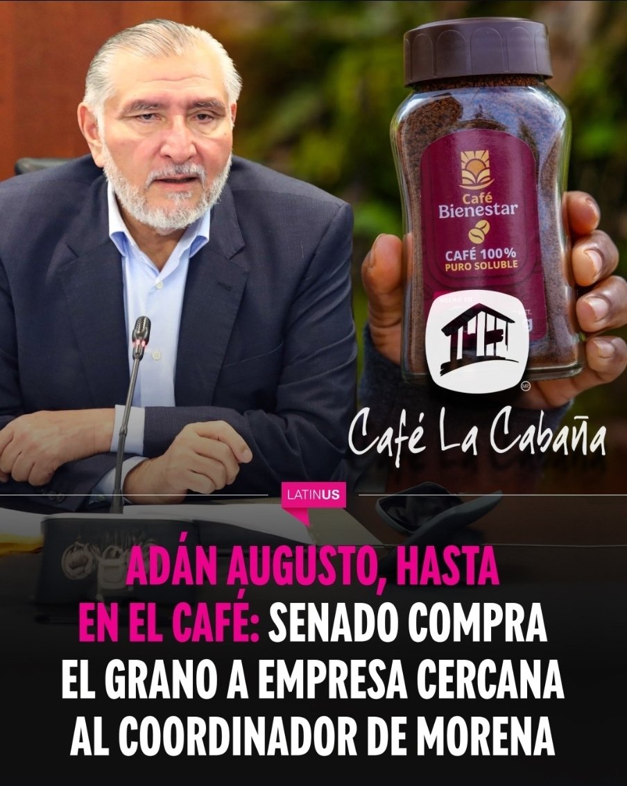 Melissa_Bely's tweet image. 🚨 ADÁN AUGUSTO HASTA EN EL CAFÉ 

Contrató a uno de sus socios y amigos para surtir de café...
¡ a la Cámara de Senadores !

Para que no quepa duda..

TODOS los programas y proyectos de la 4T son negocios de los que decían que no eran iguales a los de antes.

Y TODOS los actos…