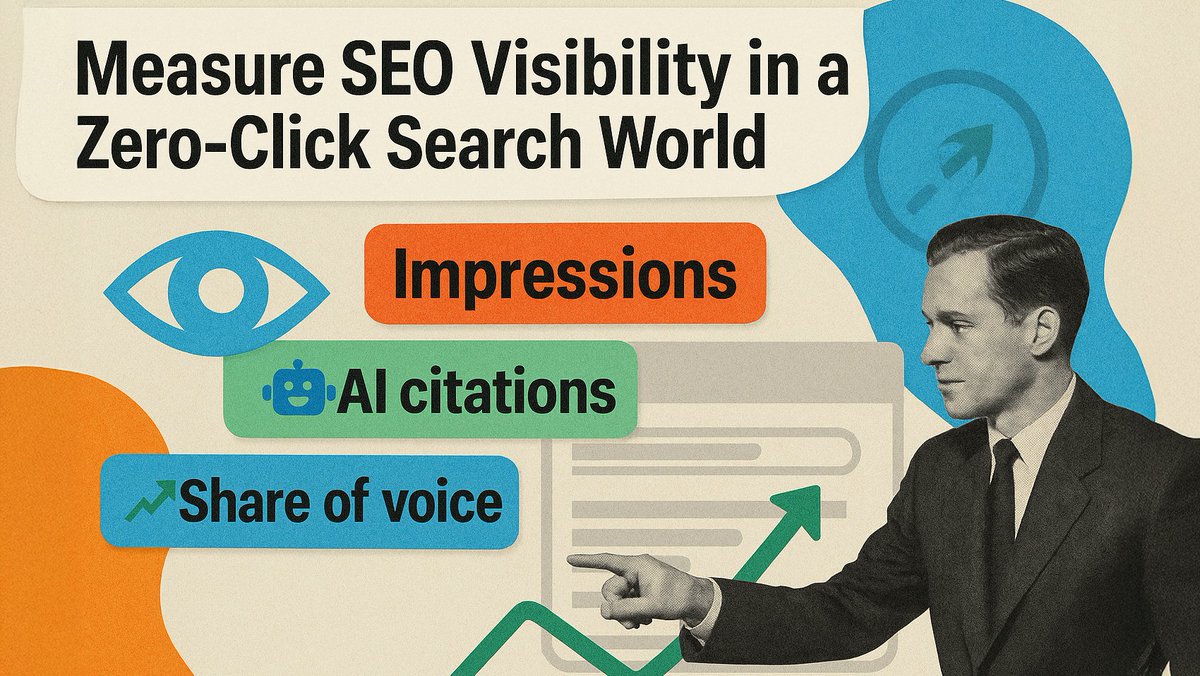 sengineland's tweet image. If clicks are disappearing, what replaces them?

Share of #SERP presence, entity coverage, AI brand mentions 👇

All explained in this deep dive on visibility-first #SEO:
searchengineland.com/guide/measurin…