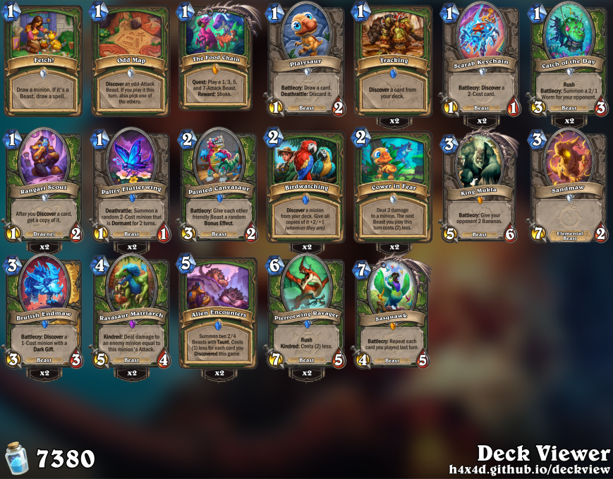 SidisiTV's tweet photo. January Legend w my Brutish Quest list! Went 8-0 this morning to get in & secured a 76% WR thru 49 games on decktracker.
My build seems to do well controlling tempo in a midrangey meta! Get Shokk down FAST for best results.
Notesβ¬
#SidsLegend #sidtimewaysdecks #hs_hun https://t.co/P7iCC74ghD