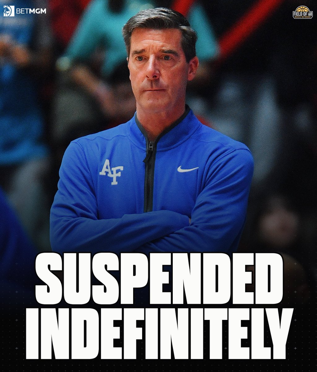 TheFieldOf68's tweet image. NEWS: Air Force has suspended coach Joe Scott indefinitely pending an investigation into the treatment of cadet-athletes, the school announced