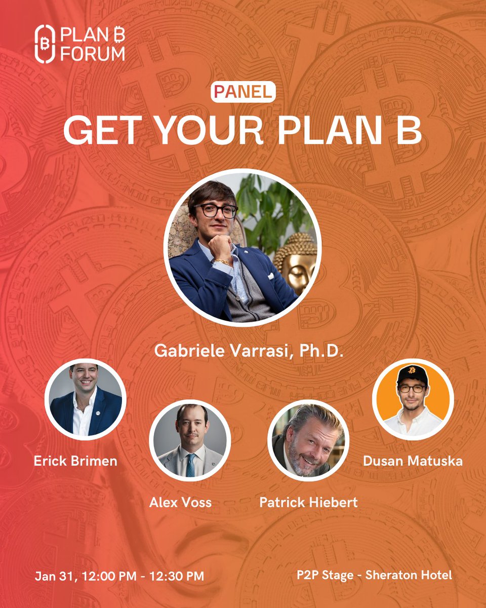🇪🇸 Honor ser panelista en Plan ₿ Forum El Salvador. Nos vemos el 31 ene 2026! <a href="/erickbrimen/">Erick A. Brimen</a> <a href="/PatrickHiebert/">Patrick Hiebert</a> <a href="/dusan_matuska/">Dusan Matuska</a>