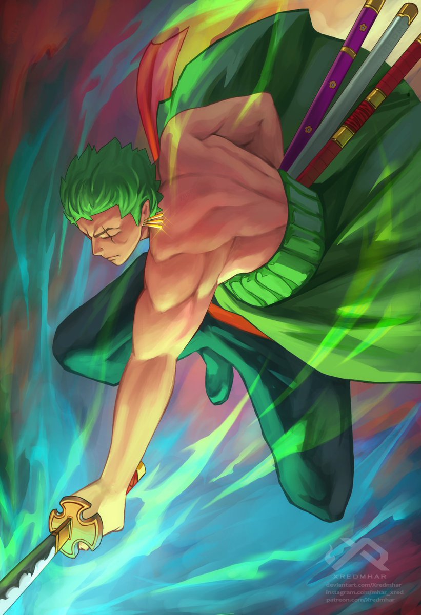 xredmhar's tweet image. Yep another artwork for this year ✨
Roronoa Zoro ⚔️😈
Hoping he finally awaken his Mangeyou Sharingan lmaoo
#artmoots #ONEPIECE