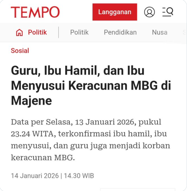 SoeTjenMarching's tweet image. Katanya bergizi. Tapi malah beracun! Dan yang dipakai adalah duit rakyat.