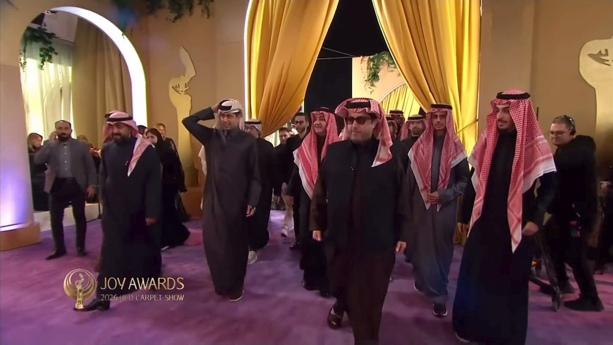 وصول رئيس هيئة الترفيه تركي آل الشيخ لحفل توزيع جوائز في العاصمة #الرياض 