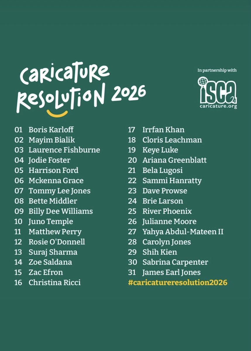 Two caricatures of actor Irrfan Khan for day 17 of Caricature Resolution 2026. He was a talented Bollywood actor and known for Slumdog Millionaire in the US.