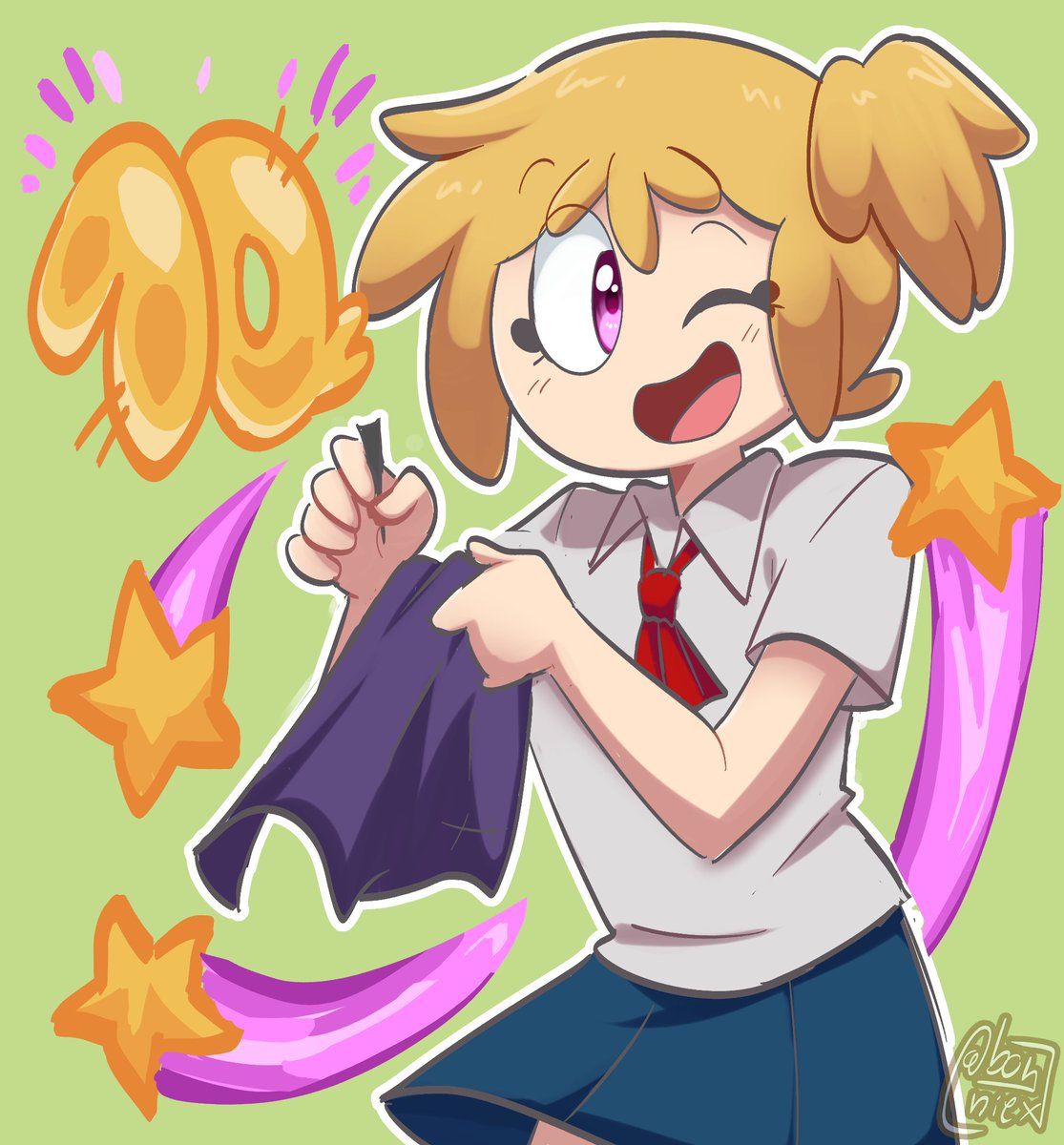 "El tiempo se pasa volando ¿verdad?
¡¿Ya son 10 años?! ¡Avisale a los chicos!" 
#FHS #FNAFHS 🐥🌟
