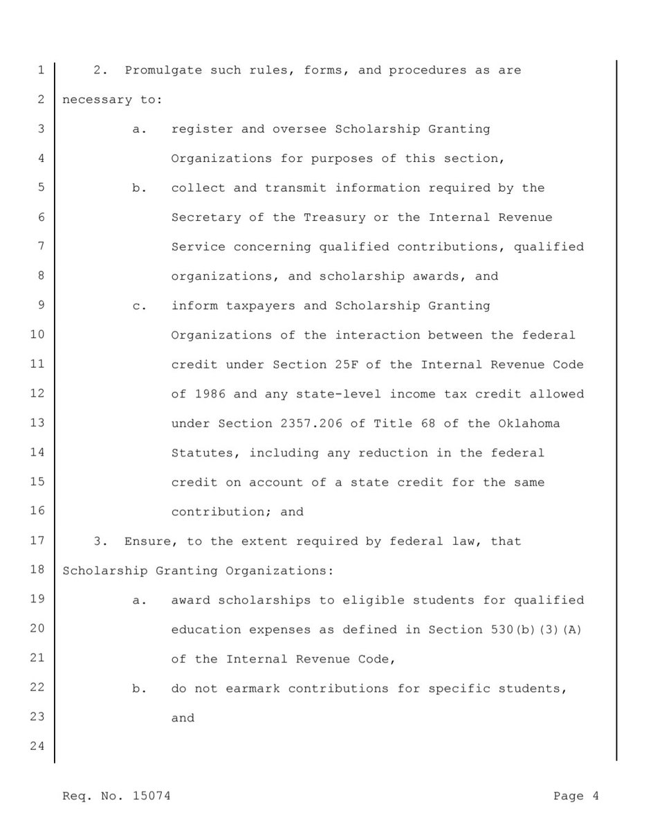 BREAKING: Oklahoma Representative <a href="/chad4ok/">Chad Caldwell</a> introduced a bill requiring the governor to opt in to Trump's new school choice program.
