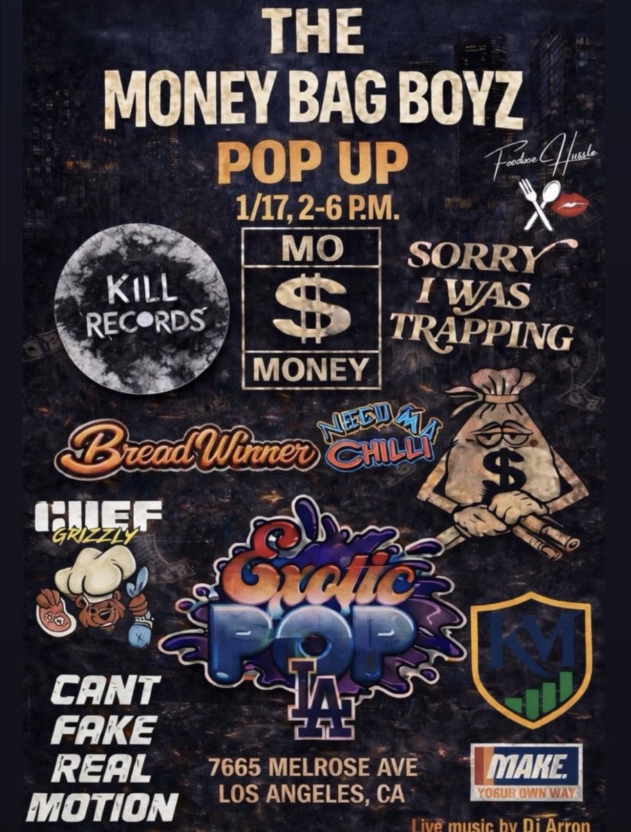 Pop out w the locs We on Melrose 2day 😎🍾 Play U Lay 🔥🔥 ,