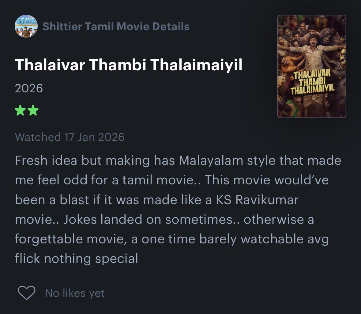 Shittier Tamil Movie Details tweet media