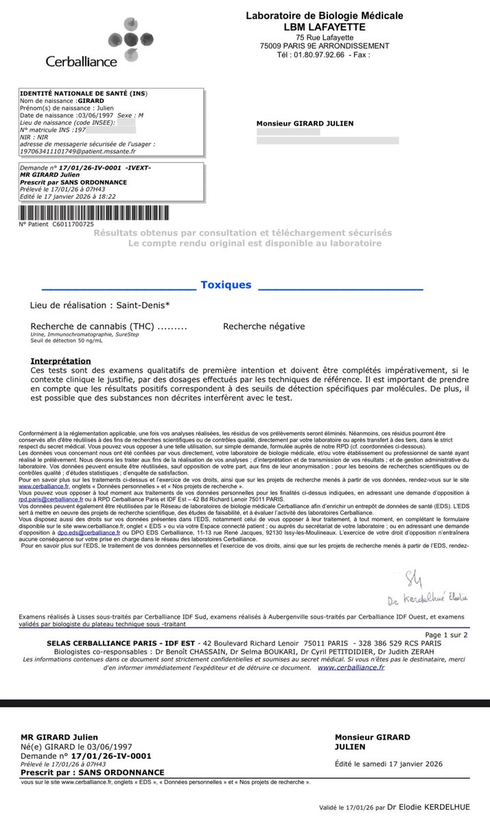 JulienGirardDoc's tweet image. Merci pour cette inquiétude collective sur mon état de santé.
Verdict médical : NÉGATIF ❌
Affolement des gauchistes  : POSITIF ✅