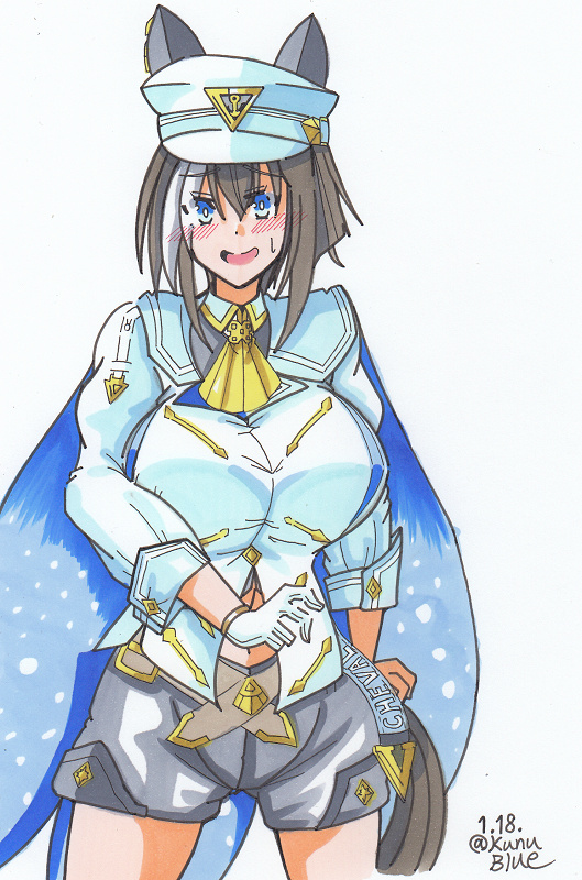 今にもはぐれメタルばりに逃げ出しそうなシュヴァルグランを描きました。 