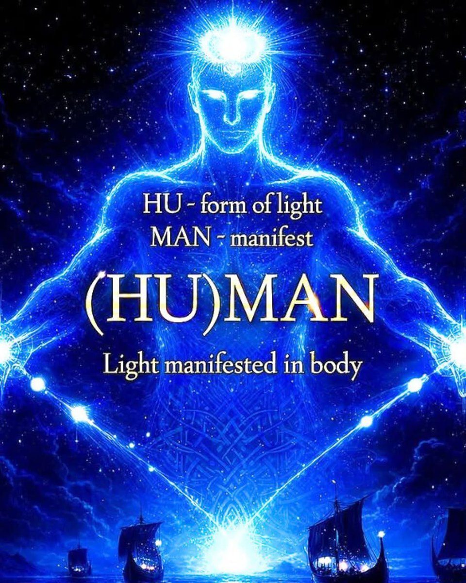 HU-MAN from ancient understandings of sound, vibration, and creation 

HU is a sacred sound. It represents light, breath, and the original vibration that brings consciousness into form. It’s often used in chanting to reconnect with higher awareness.

MAN relates to manifestation.