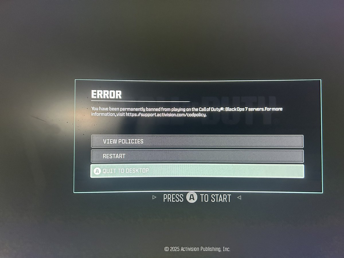 reyn87's tweet photo. @Activision - lazy work done by lazy people “looked into it” sadly if that was true they would see i barely play - do better https://t.co/WOsE3oBcNv
