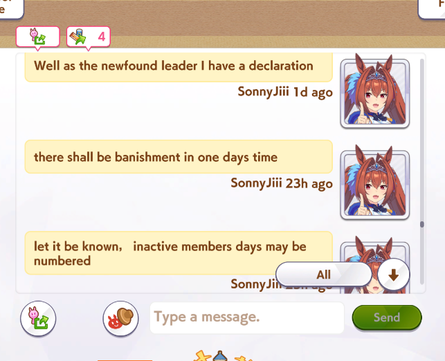 umamusume's chat filter is so strict its got me talking like a founding father