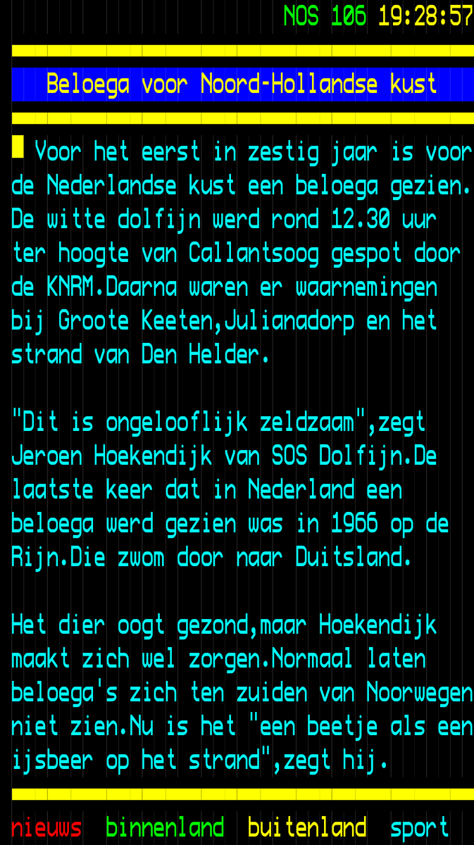 60 jaar geleden zwom een beloega tot Bonn en keerde daarna weer terug.
nos.nl/ttapp