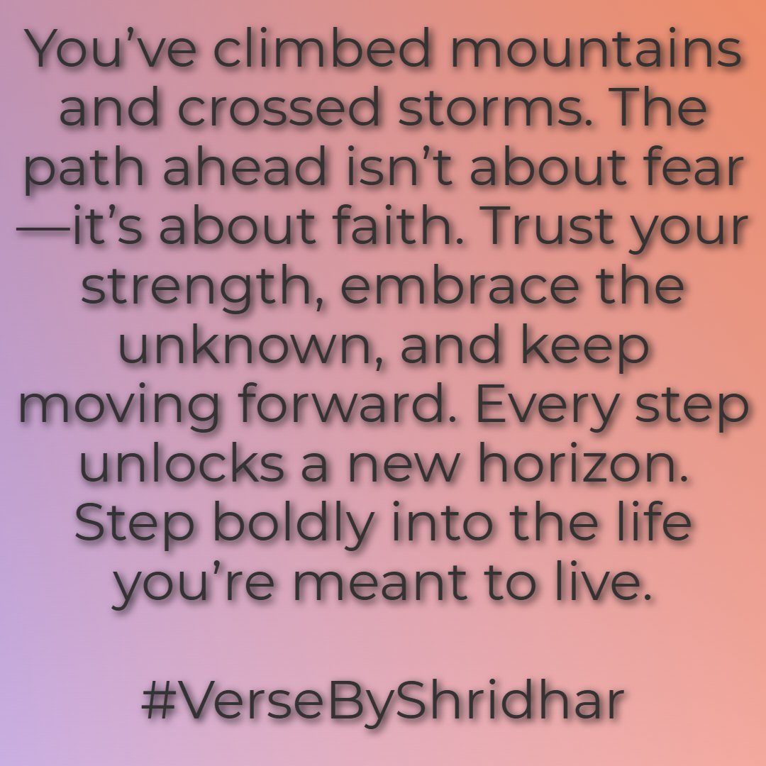 VerseByShridhar's tweet photo. #KeepGoing #BelieveInYourself #NoLimits #StepForward #NewPossibilities #BestTimeline

#FoxProse #Amatory #vss365 https://t.co/GumsQuKMTk