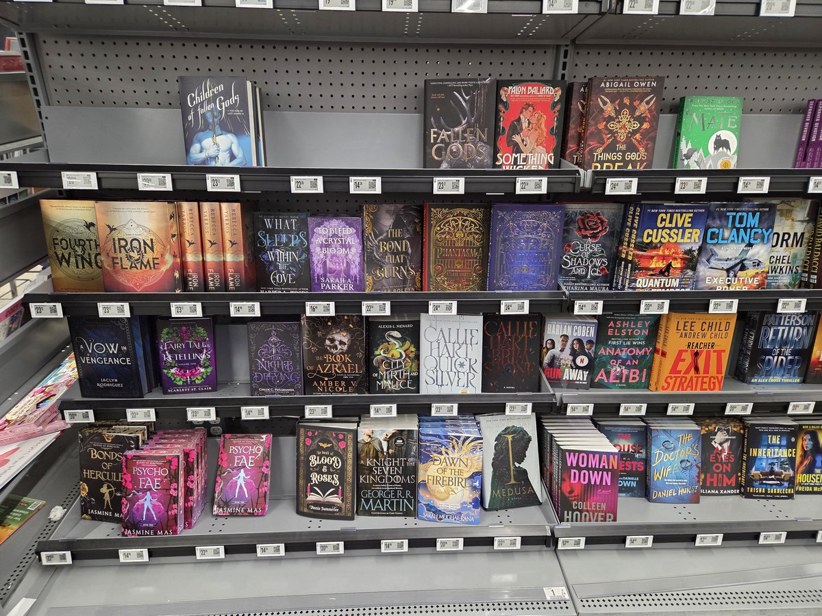 AMerritt39681's tweet image. The local Walmart book section. So generic, so mundane, so predictable. Smut, romantasy, and borderline copycats. Kinda sad.

#noimagination #novariety #boring #sad #why