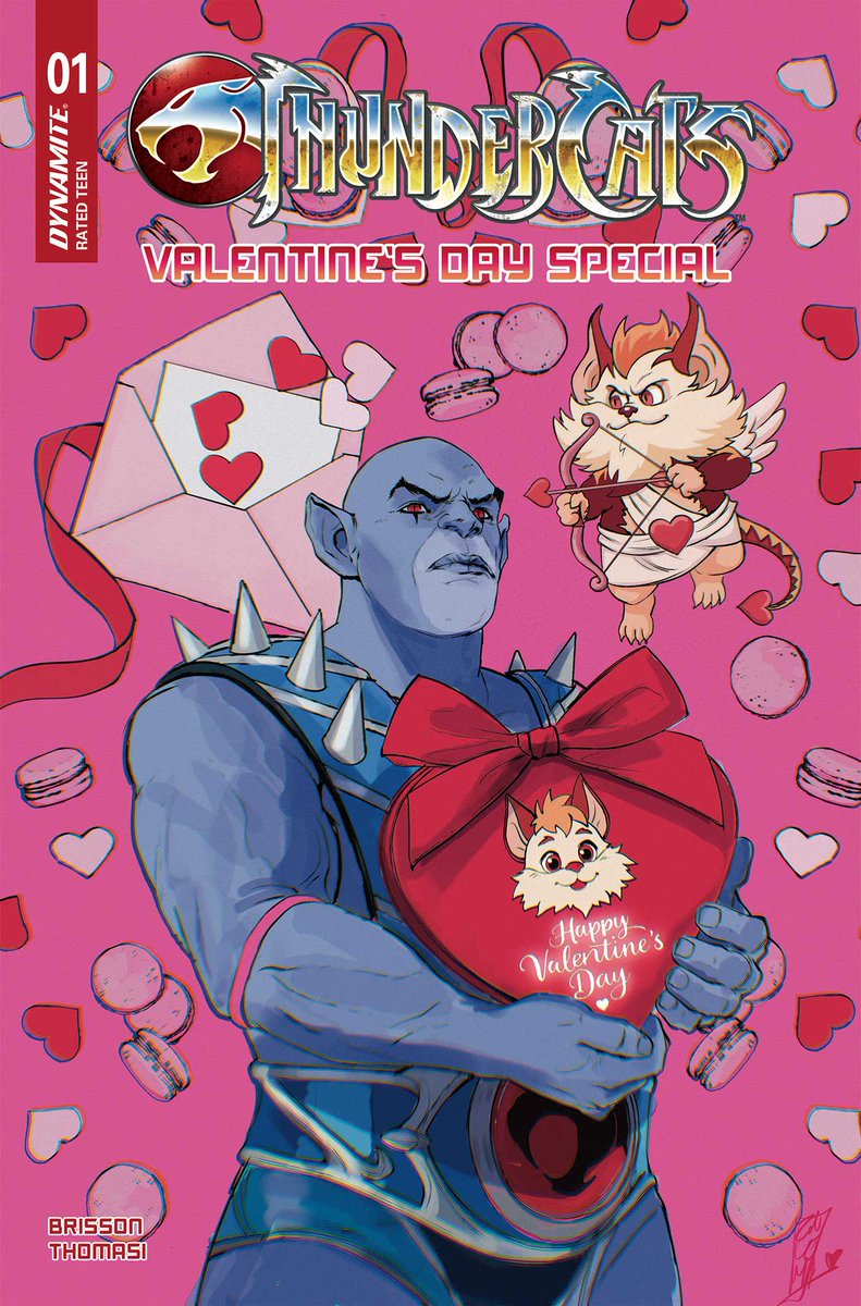 DynamiteComics's tweet photo. Monday is the Final Order Cutoff for Thundercats Valentine’s Day Special 2026 #1 from Ed Brisson and Elton Thomasi. Look for covers by Nicoletta Baldari, Sebastian Piriz, Zulema Scotto Lavina and animation art.
#thundercats #edbrisson #eltonthomasi #nicolettabaldari #sebastianpiriz #zulemascottolavina
https://t.co/dvNhXBGeSM