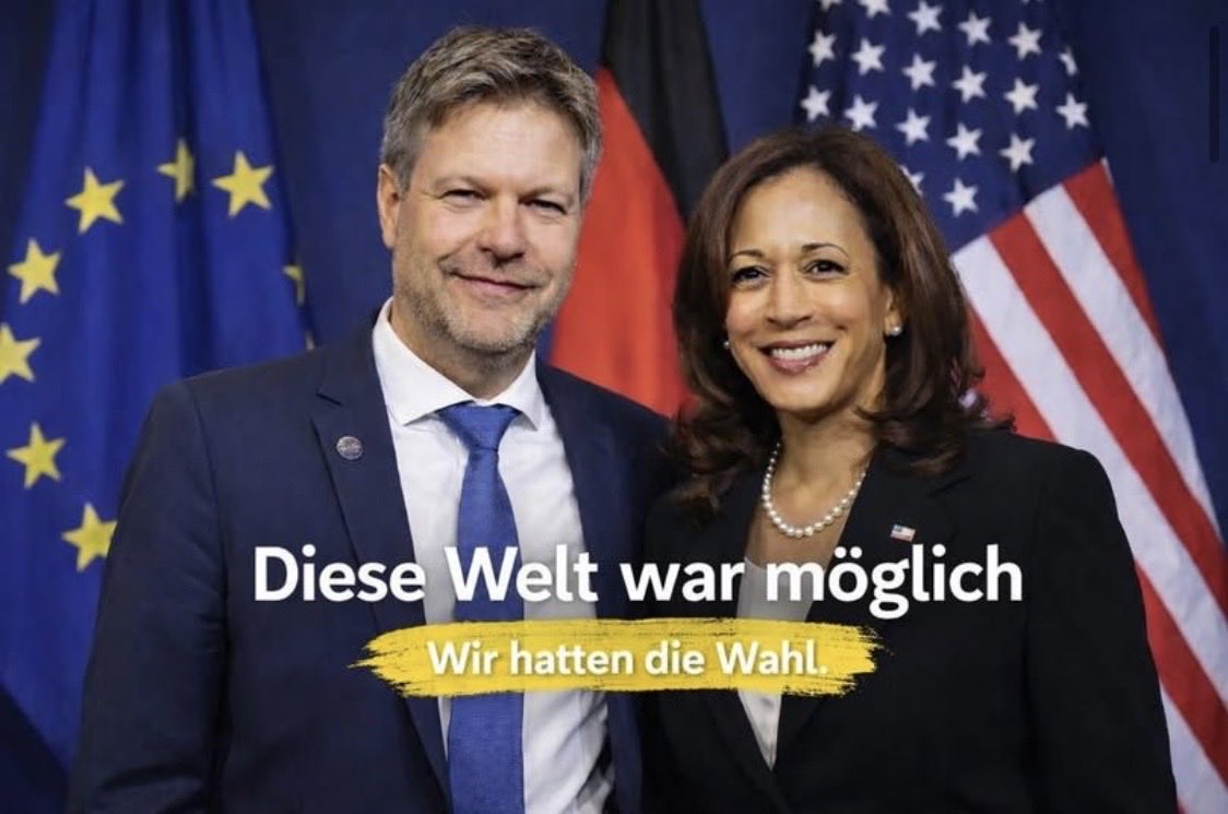 Stell Dir vor, wir würden jetzt in einer Welt leben, in der Robert #Habeck Bundeskanzler und Kamala #Harris Präsidentin der Vereinigten Staaten wären - wir hatten die Wahl!! 

______________________________

„Ein Jahr später – und wir zahlen den Preis
Jetzt ist es gerade ein Jahr