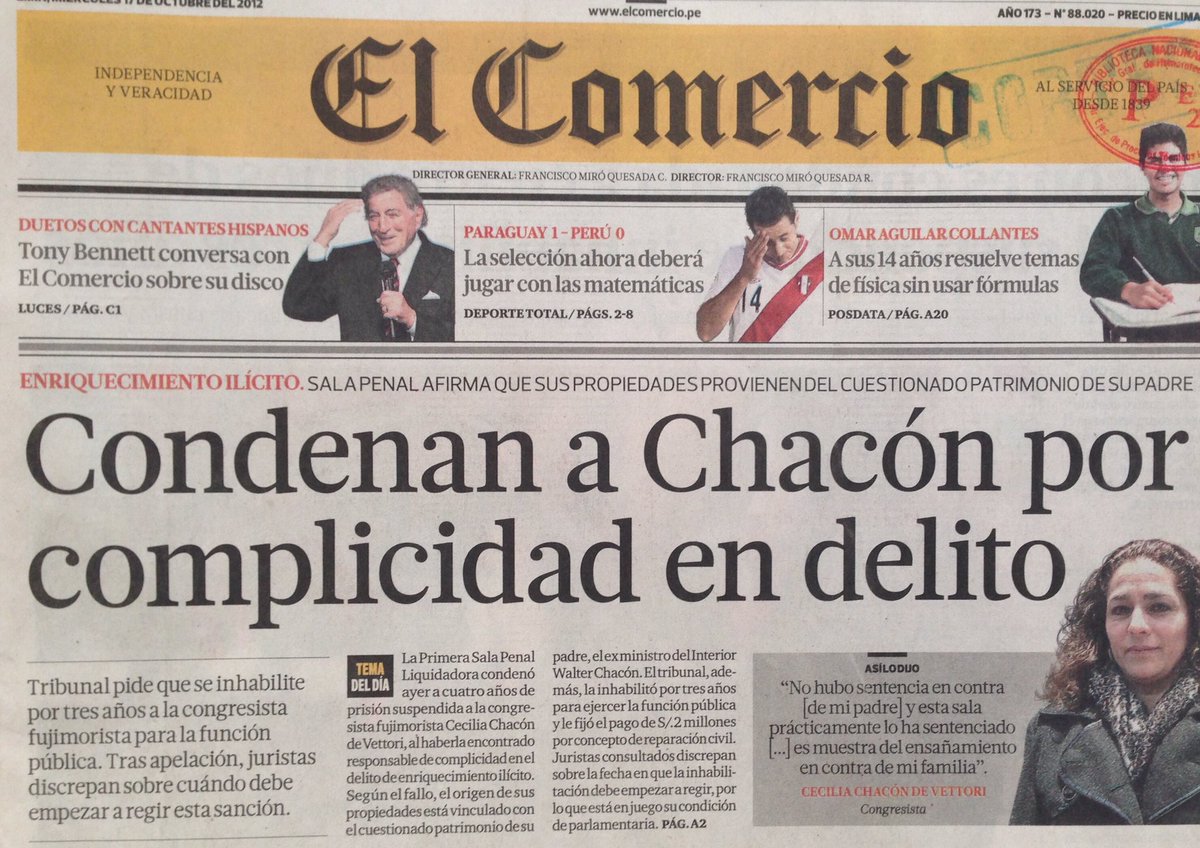 <a href="/chechechacon/">Cecilia Chacón</a> Pero ella se lo compró con su plata bien ganada, no como tú que fuiste condenada por enriquecimiento ilícito, fujimorista corrupta, ratera y envidiosa.