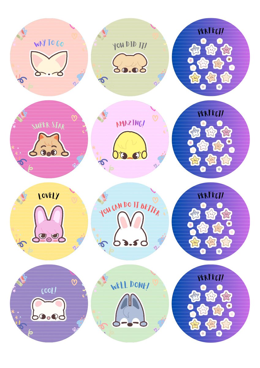 jsglow's tweet image. adesivos de recompensa prontosssss 🥳🥳🥳 esses são os do fundamental 1 falta os adesivos do infantil