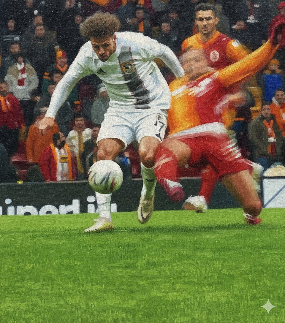 🟥 Barış Alper Yılmaz rakibine kayarak yaptığı kontrolsüz faul sebebiyle 2. sarı karttan kırmızı kart görmeliydi.
#GSvGFK