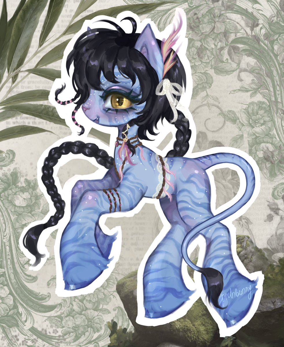 prclnbunny's tweet image. Maybe one day this na’vi ponies will find their fans😭
.
.
mlp art , my little pony fanart , avatar fanart