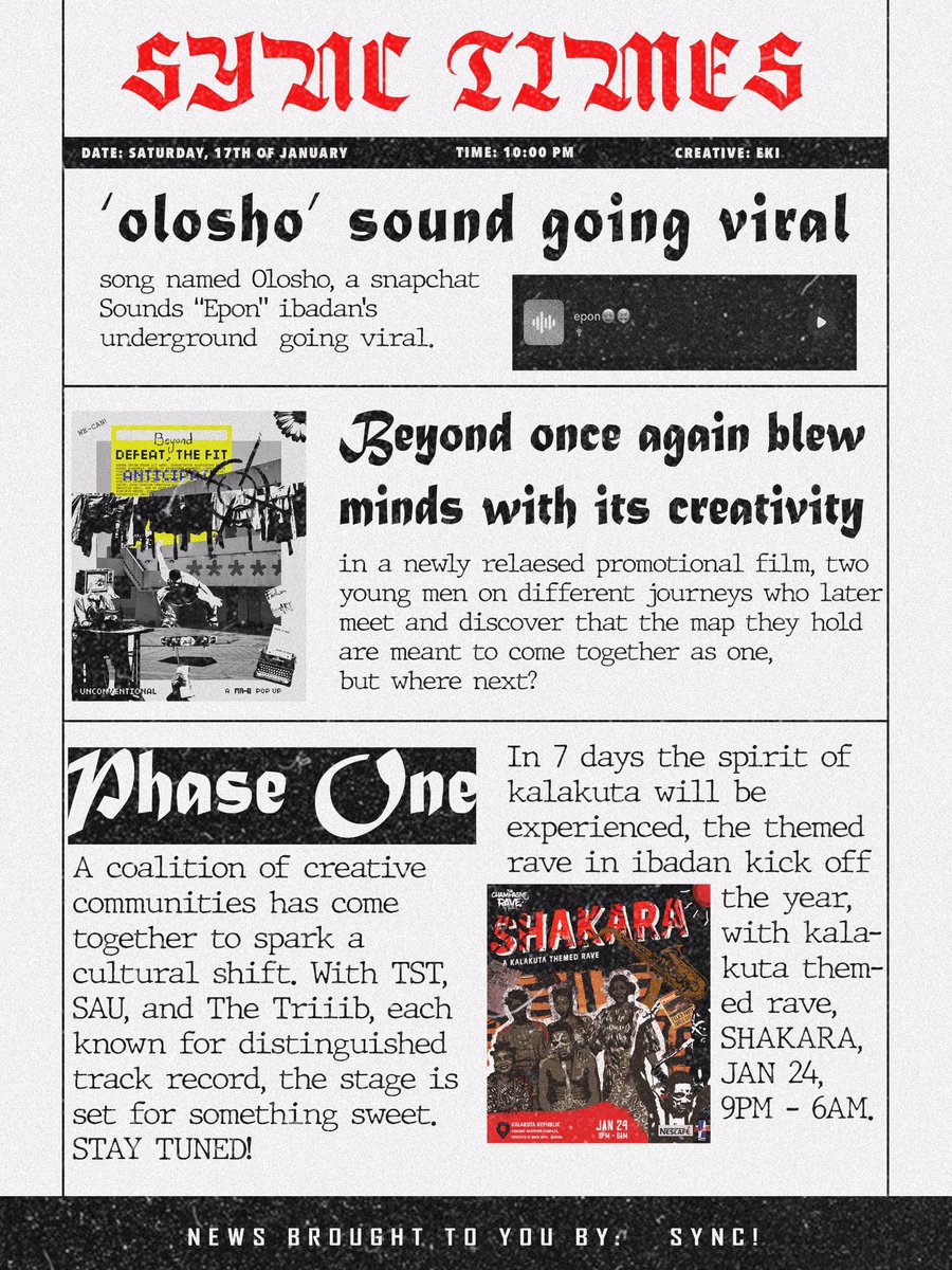 syncarchives's tweet image. From underground sounds to creative waves all in SYNC!

©️SYNC!