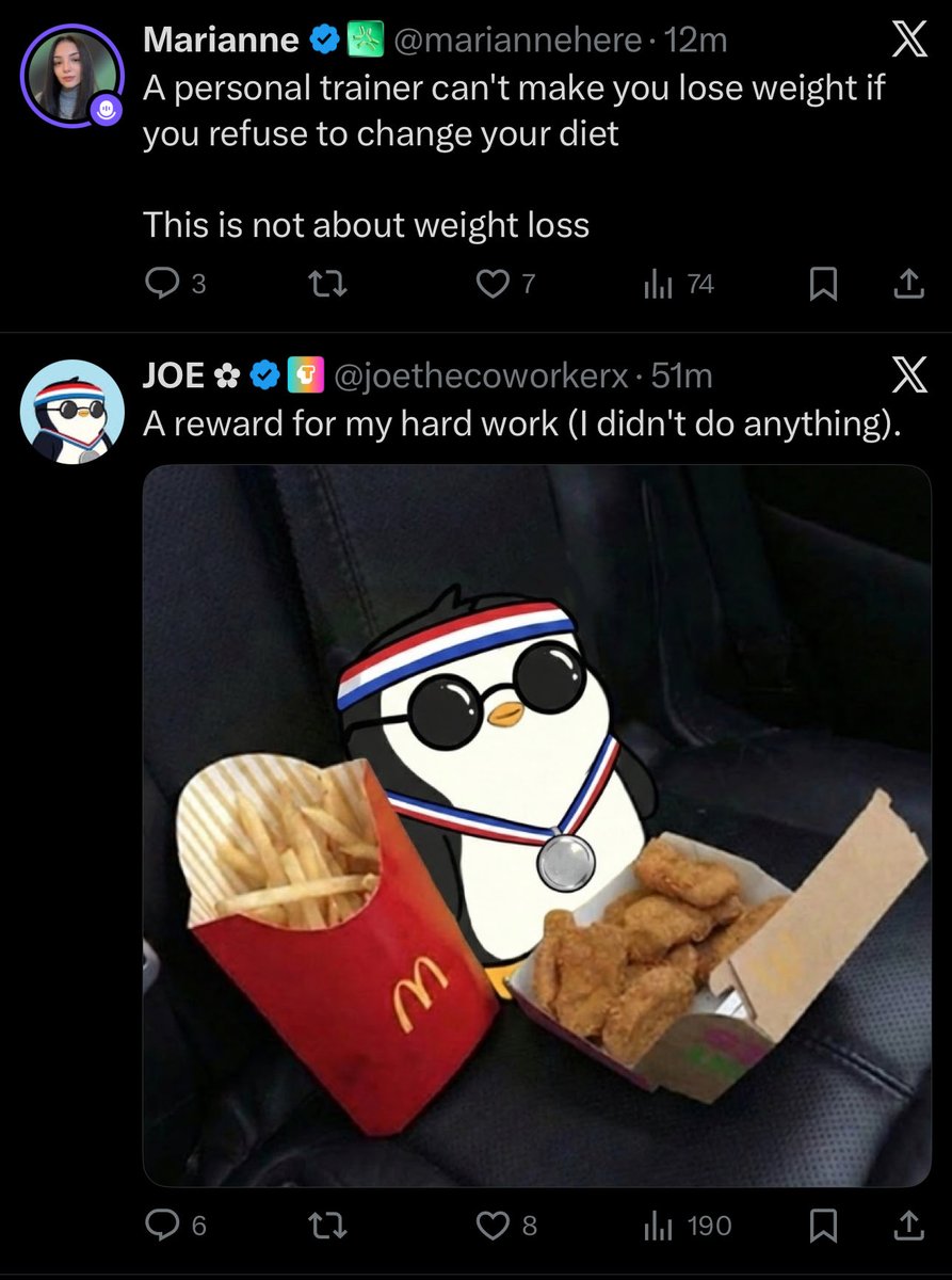 Welcome to my TL where you find motivational advice that’s NOT about weight loss followed by chicken nuggies