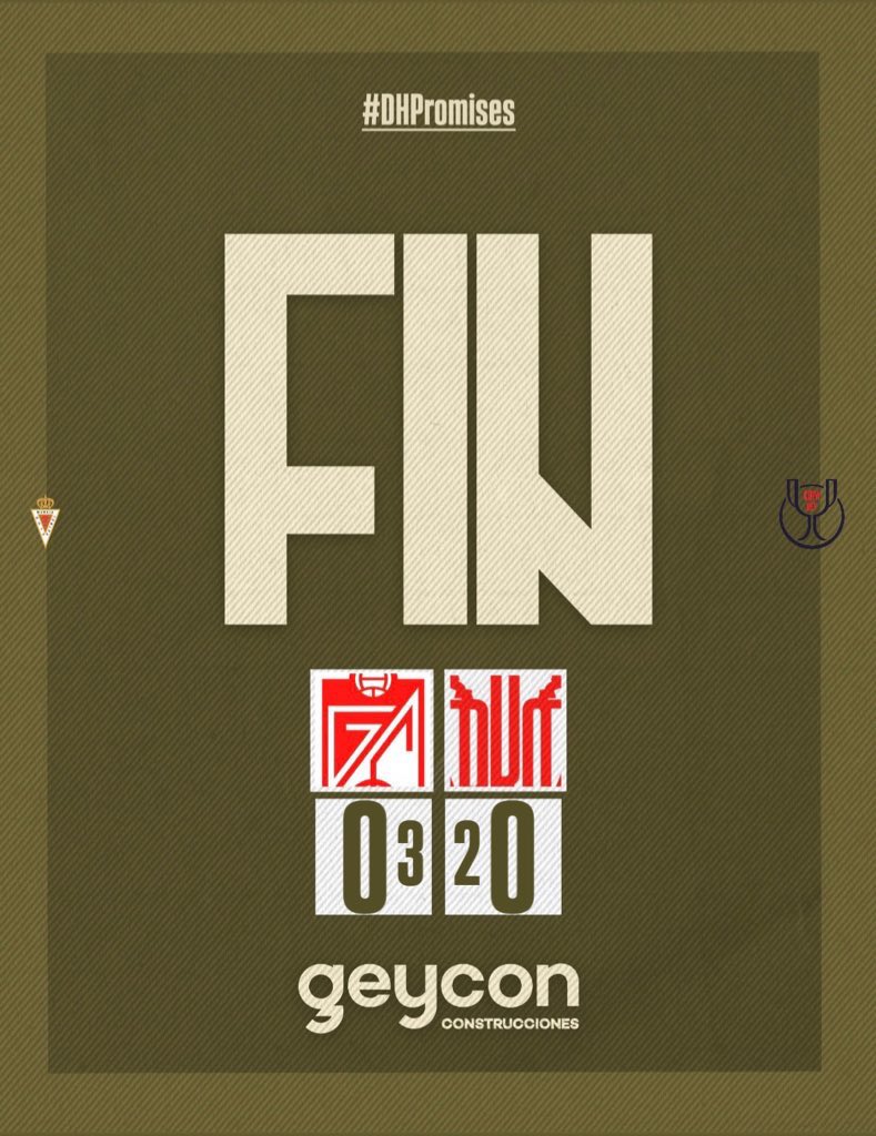 🏆 | JUVENIL DH PROMISES | FIN |
El Murcia Promises cae eliminado de la #CopaDelReyJuvenil en penaltis 

❤️ ¡ORGULLOSOS DE ESTE EQUIPO! 
#GranadaMurciaPromises