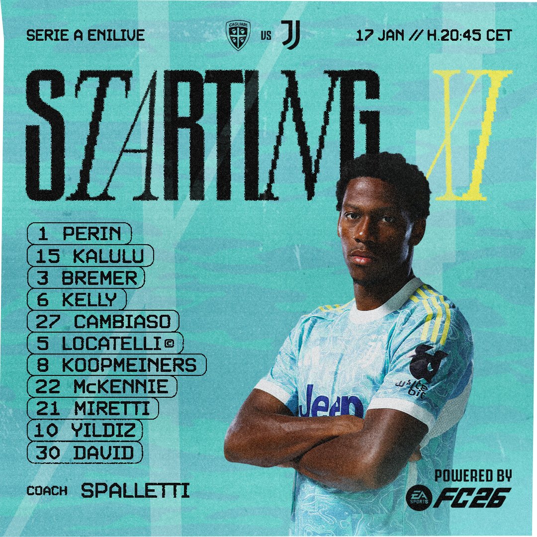 تشكيلة يوفنتوس الرسمية في مواجهة كالياري.

-
-
-
#Juventus
#Juve