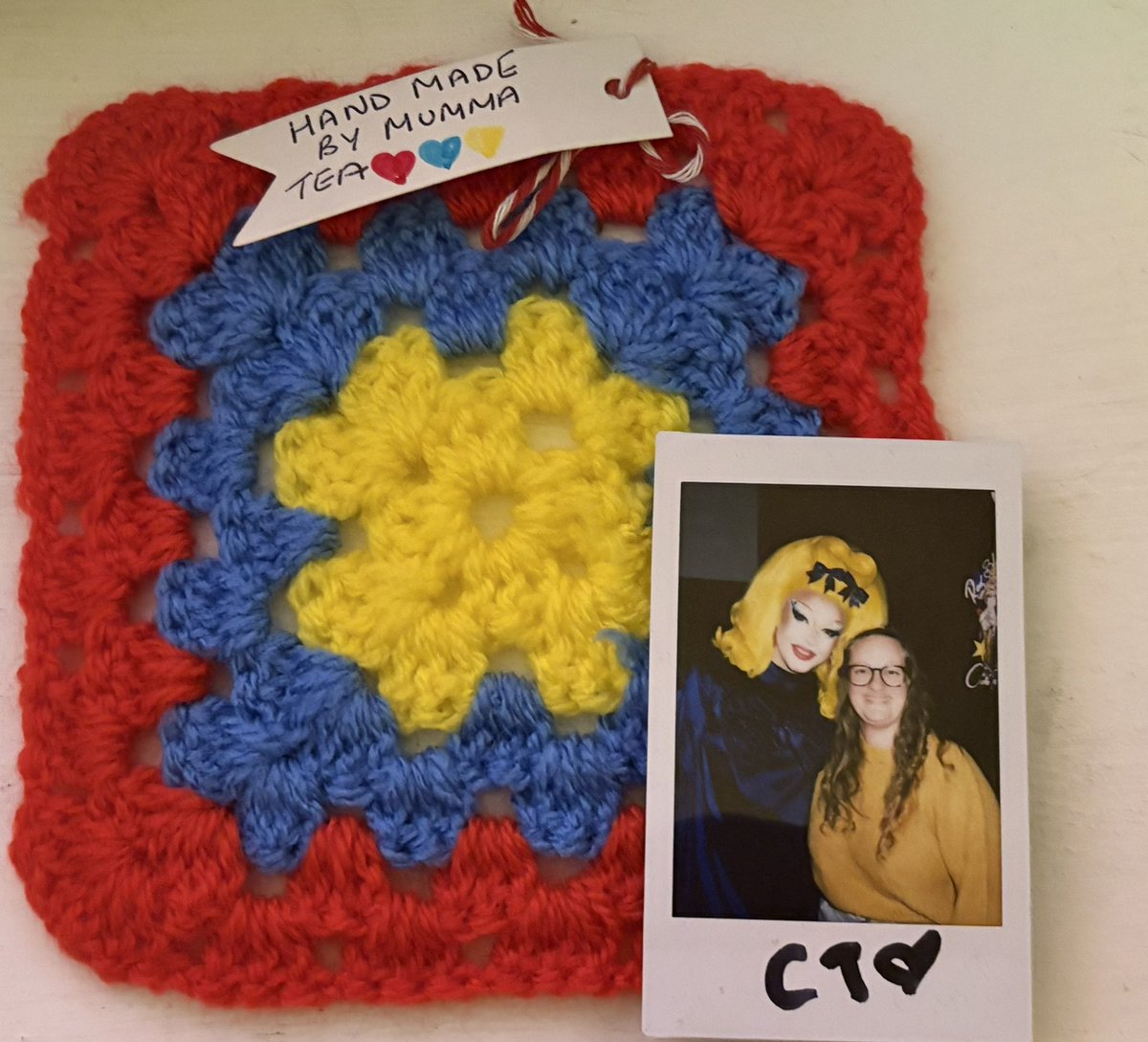So so good to be reunited with my absolute fave <a href="/TeaCharra/">Charra “waaaaasp” Tea</a> yesterday 🥹. Absolutely love my Mumma Tea coaster though 😍♥️💙💛🫶🏻 <a href="/Mart66218Pamela/">Pamela Martin</a>