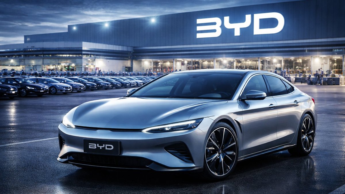 MMujgos's tweet photo. BYD gigafactory bigger than San Fransisco? BYD can make ~2 million EVs a year from one location.
At that scale, prices don’t compete they collapse.
When cars get cheaper, adoption goes up.
When adoption goes up, infrastructure wins.
Charging. Maintenance. Logistics. Batteries. https://t.co/rFQkcveItM
