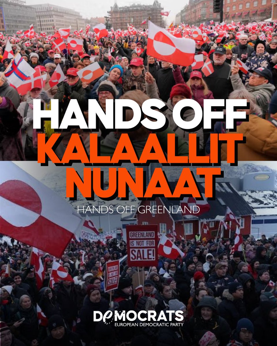 Today, citizens answered louder than threats.
In Copenhagen, the Greenlandic community and many Danes marched together. In Nuuk, Greenland itself sent an even stronger signal. This is the best reply to the absurd threats by Donald Trump, who is now even floating 10% tariffs