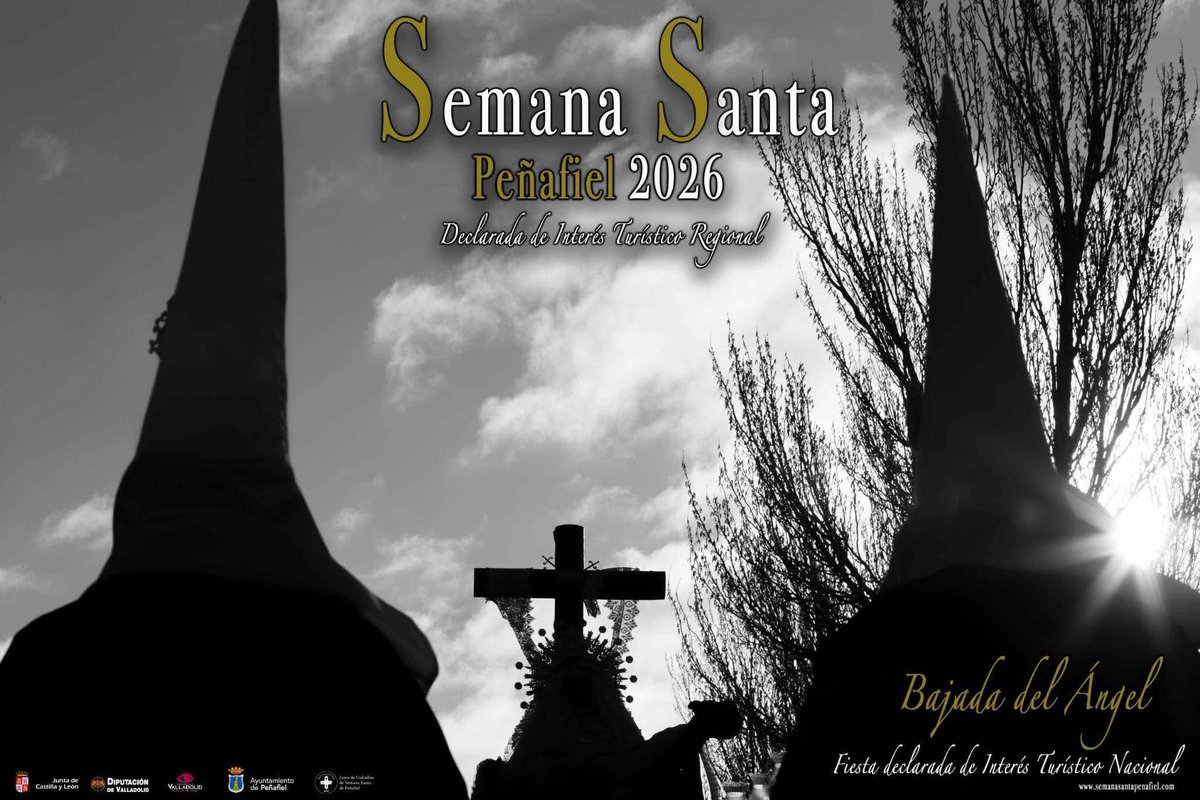Cartel de la Semana Santa de Peñafiel 2026.

Comienza la cuenta atrás.

#XIVAniversario
#AMTorreDelReloj2026