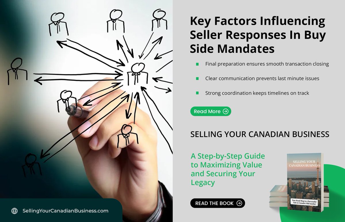 Key Factors Influencing Seller Responses In Buy Side Mandates

 When buyers approach sellers through a buy side mandate, several factors shape how sellers respond. 

Read more sellingyourcanadianbusiness.com/articles/f/key…

 #BuySideMandate #BusinessAcquisition #DealStrategy #MergersAndAcquisitions