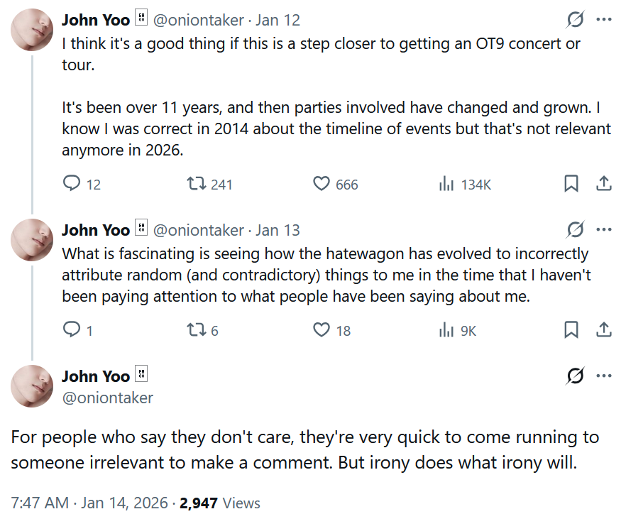 If we regard him as a propagandist of SMent,

it may be very positive process recently.

Will SMent unblock Jessica?

Since the management of SMent changed in recent years.