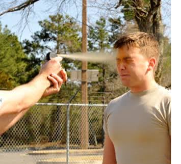 Pepper spray is neutralized just like a jellyfish sting, by urination on the affected area.

Please notify all protestors.