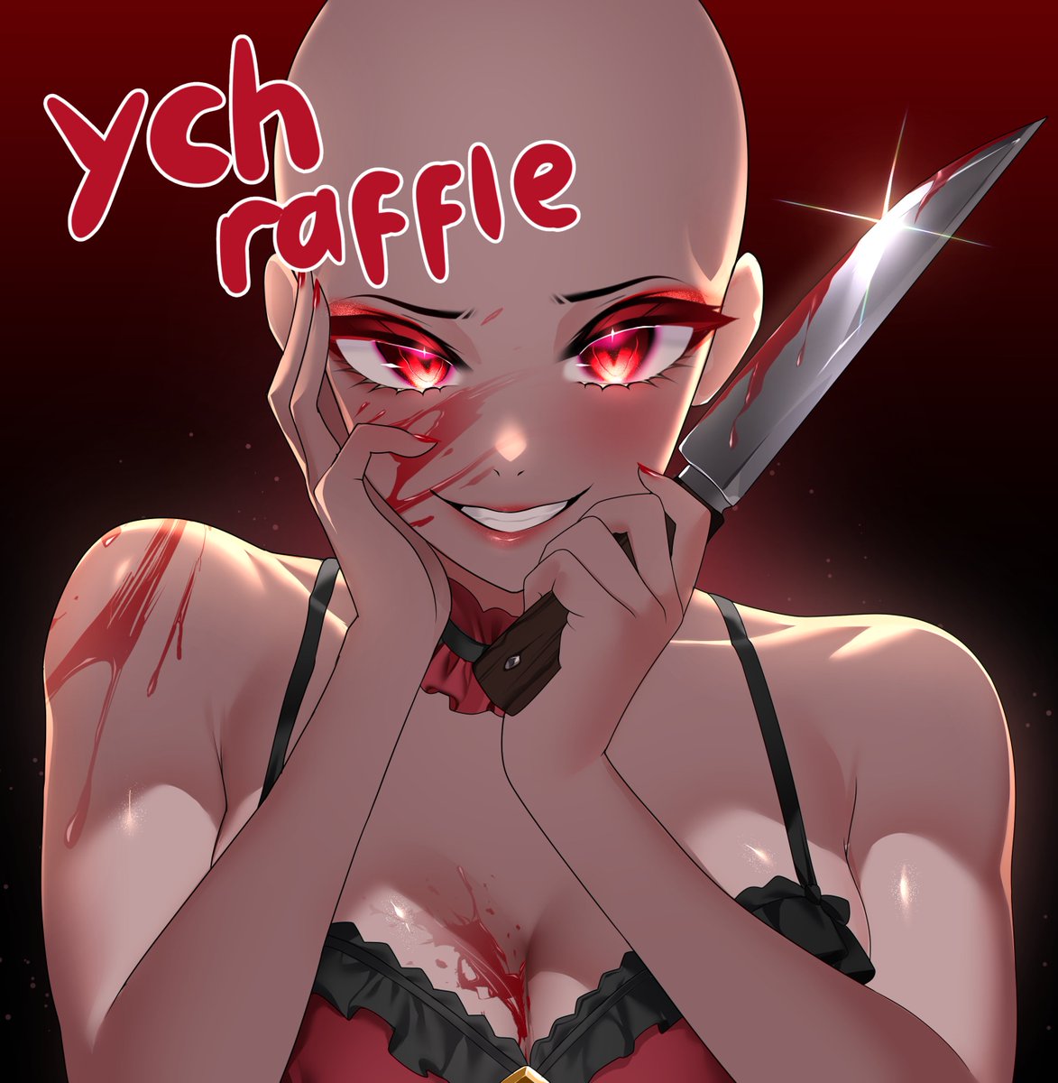 💕🔪YCH Yandere 💕🔪  Art Raffle !!

 To Enter:  
➡Follow (Optional)
  ➡ Like ♥
   ➡RT + comment your character reference 

 Also Available on my VGen if you’re interested!  

⚡Ends in 48 Hours! ⚡

#ych #artraffle #artgiveaway