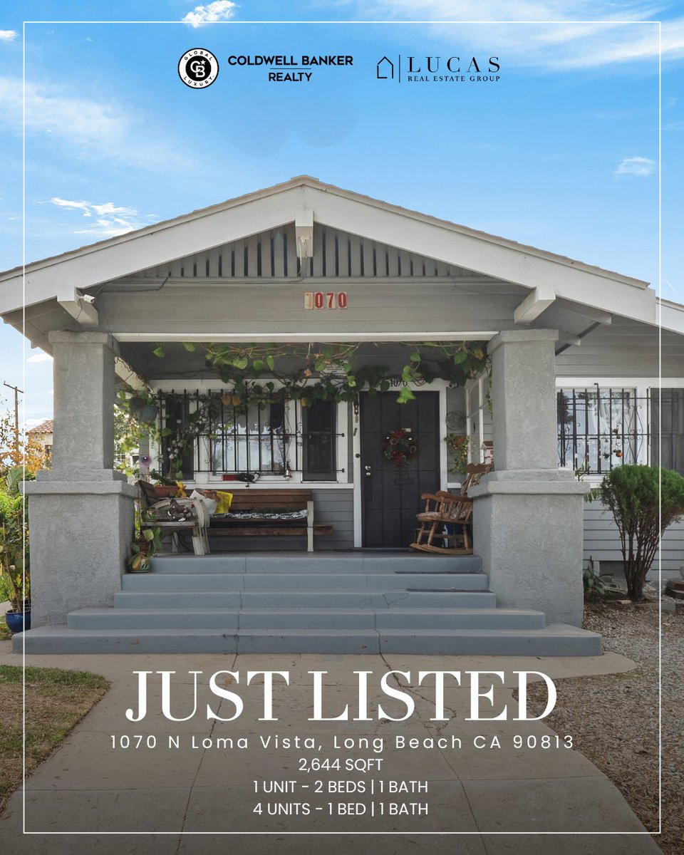 LucasEstates's tweet photo. JUST LISTED in Long Beach: rare 5-unit in a Qualified Opportunity Zone. Front 2-bed home plus four 1-bed units, one remodeled and vacant. Separate meters, income day one, value-add upside near Shoreline Village. DM for details. https://t.co/ZrjpQKJIcU