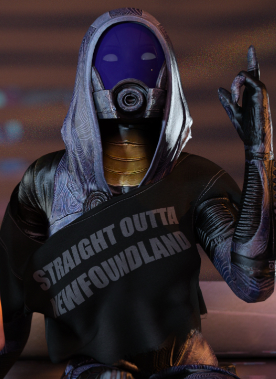 Tali not having pajamas for girls night with Shepard and Liara and ...